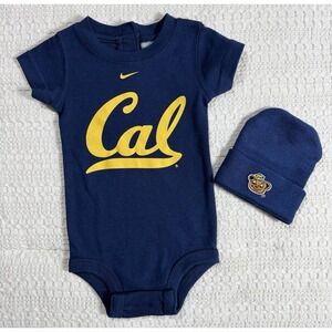 Nike 3/6 Month Cal California Golden Bears infant bodysuit + Beanie Hat (B7)